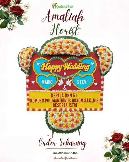 Papan Bunga Pernikahan Wangurer Utara